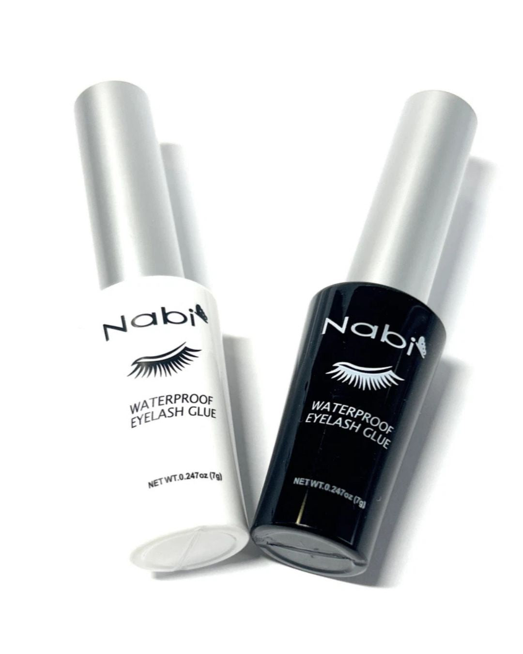 Nabi Waterproof Eyelash Glue with Applicator – Long Lasting Strong Adhesive for False Lashes in Clear or Black