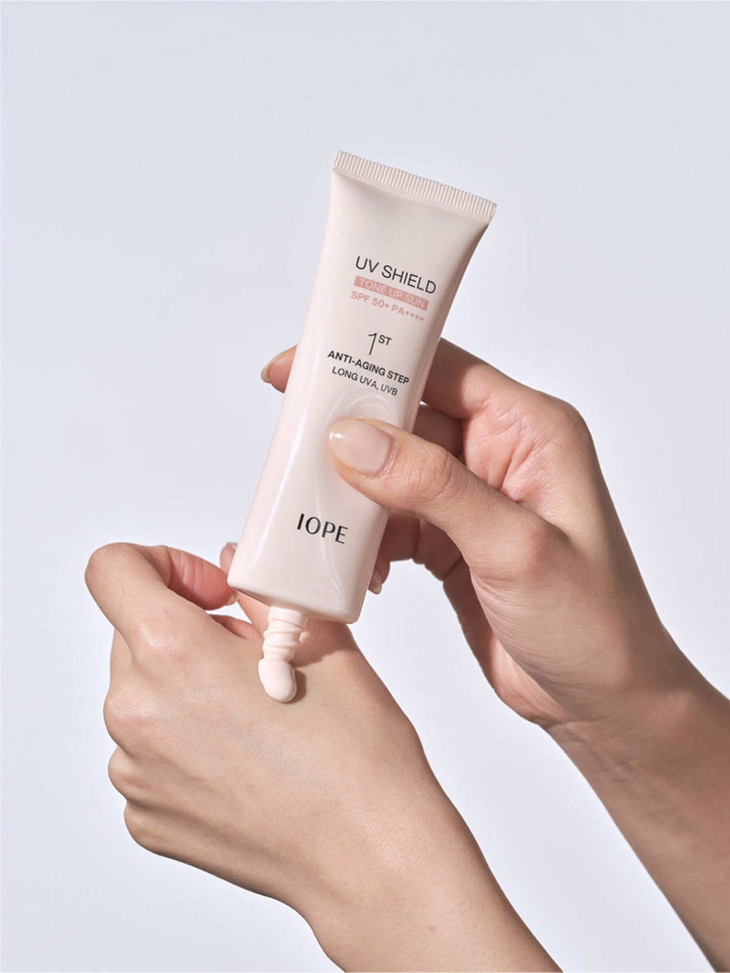 IOPE UV Shield Tone Up Sun SPF 50+ PA++++ Brightening Sunscreen for Radiant Skin Anti-Aging Step 1st Long UVA UVB Protection