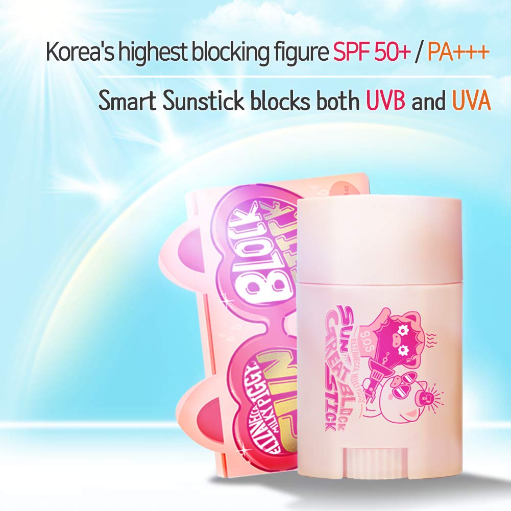 Elizavecca Milky Piggy Great Sun Block Stick SPF 50+ PA+++ Facial Sunscreen Stick UV Protection for All Skin Types