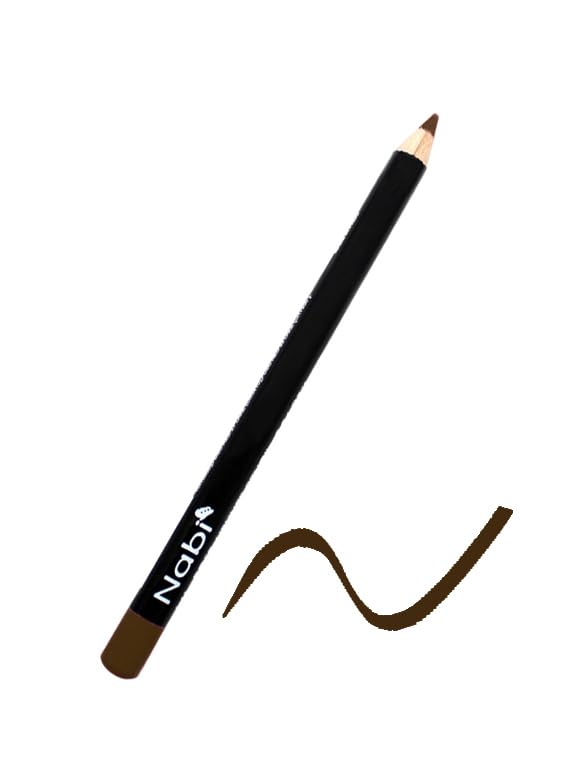 Nabi 12 BROWN Color Lip Liner Pencil Set - 12 Shades of Brown 5.5" Long-Lasting Matte Lip Definition with Beeswax & Mineral Oil for Smooth Application