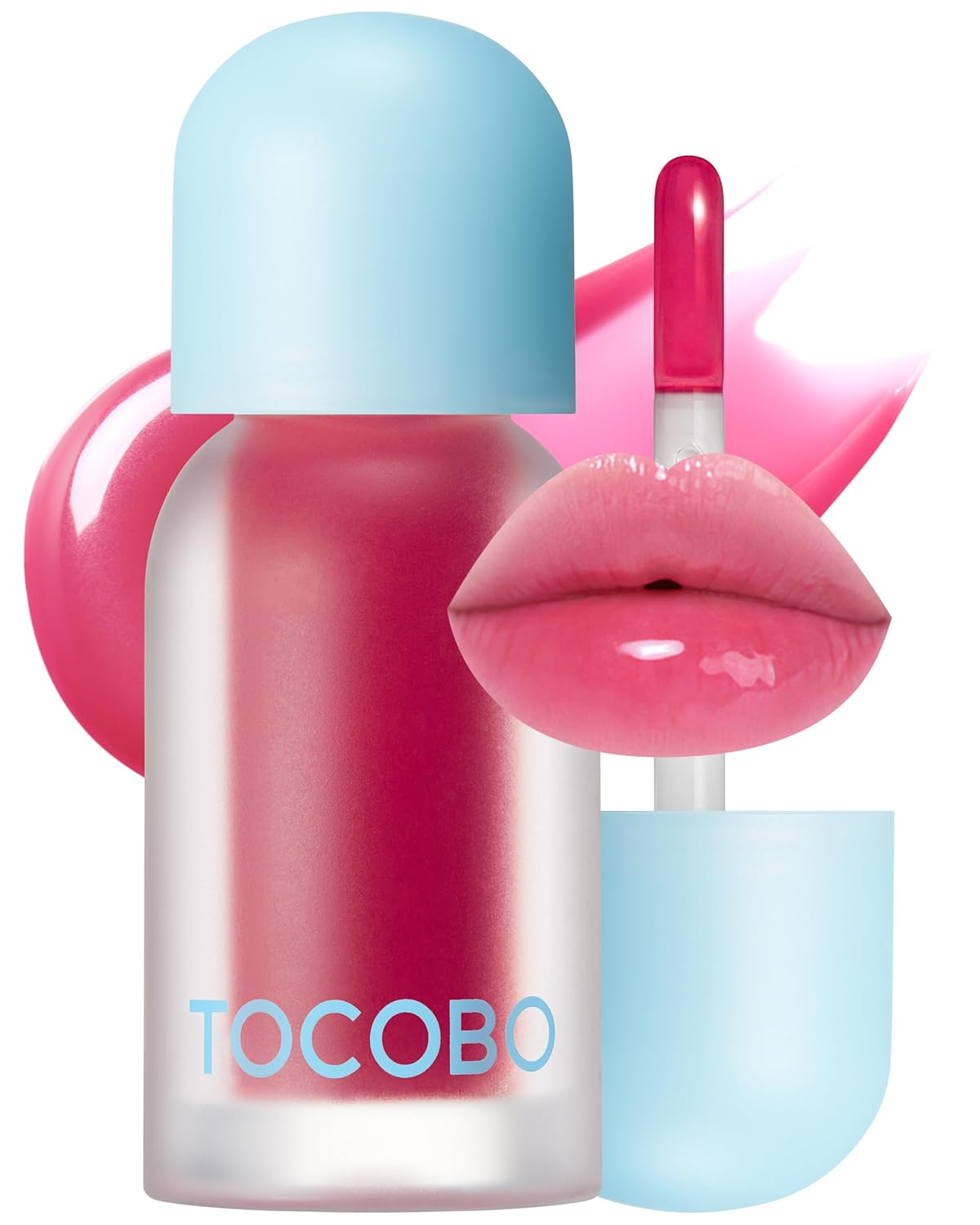 TOCOBO Juicy Berry Plumping Lip Oil 06 Berry Candy – Vegan Hydrating Gloss with Plant Oils, Non-Sticky Shine