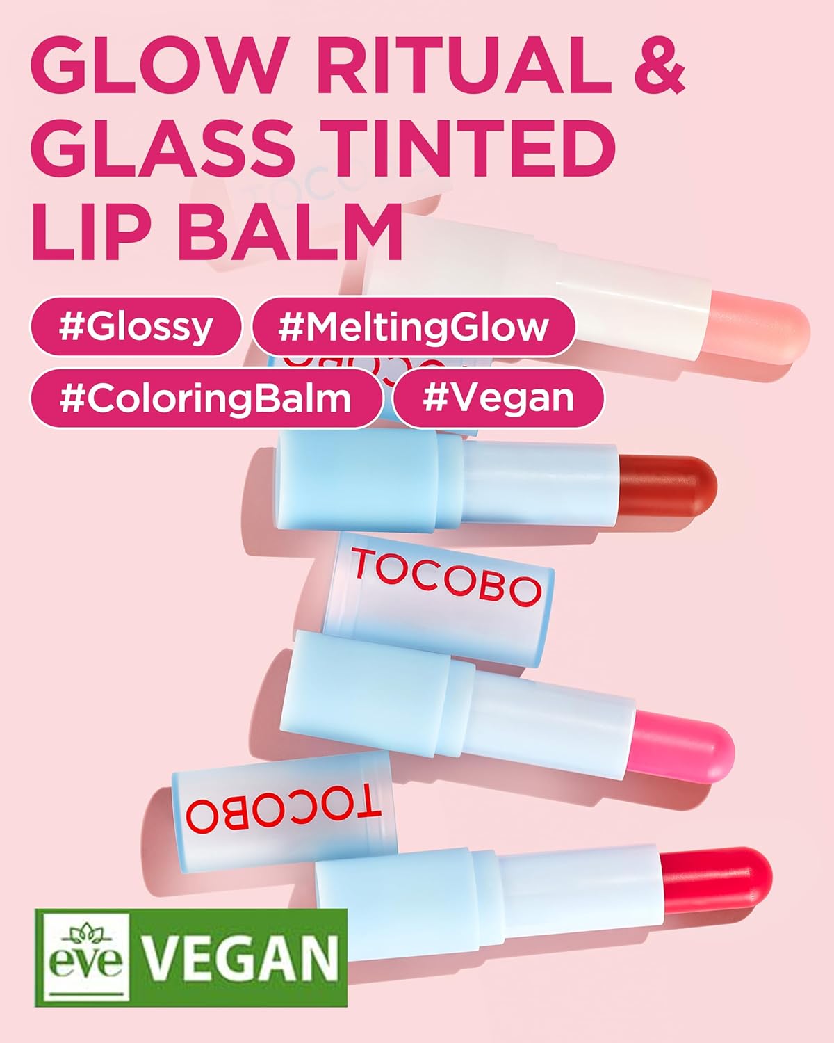 TOCOBO Glass Tinted Lip Balm 012 Better Pink – Vegan Korean Lip Care with Hydration & Radiant Pink Glow
