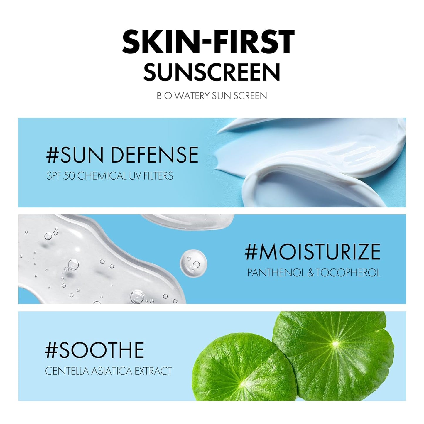 TOCOBO Bio Watery Sunscreen SPF50 Broad Spectrum Korean Facial Sun Cream – Lightweight Vegan Hydrating Formula 1.35 fl oz