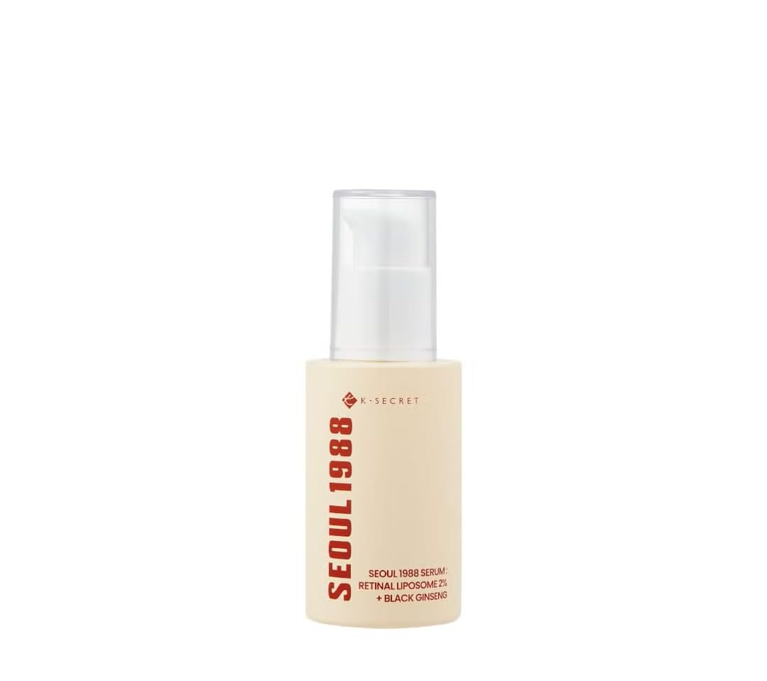 KSECRET SEOUL 1988 Serum Retinal Liposome 2% + Black Ginseng – Korean Anti-Aging Serum with Bakuchiol, Vitamin C & Peptides