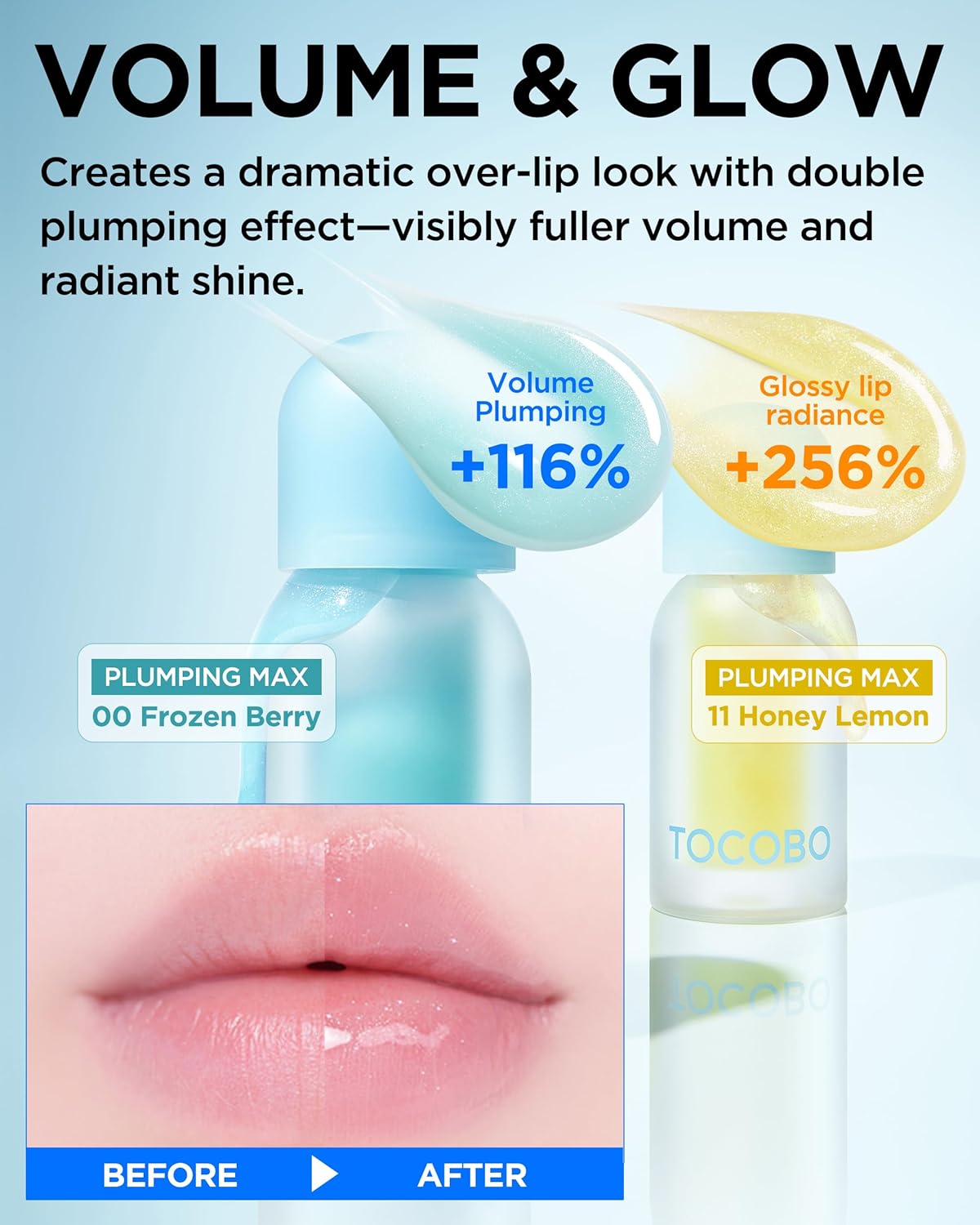TOCOBO Juicy Berry Plumping Lip Oil 03 Black Cherry | Vegan Hydrating Lip Oil with Plant Oils | High Shine, Non-Sticky Gloss for All Skin Tones – 0.12 fl.oz