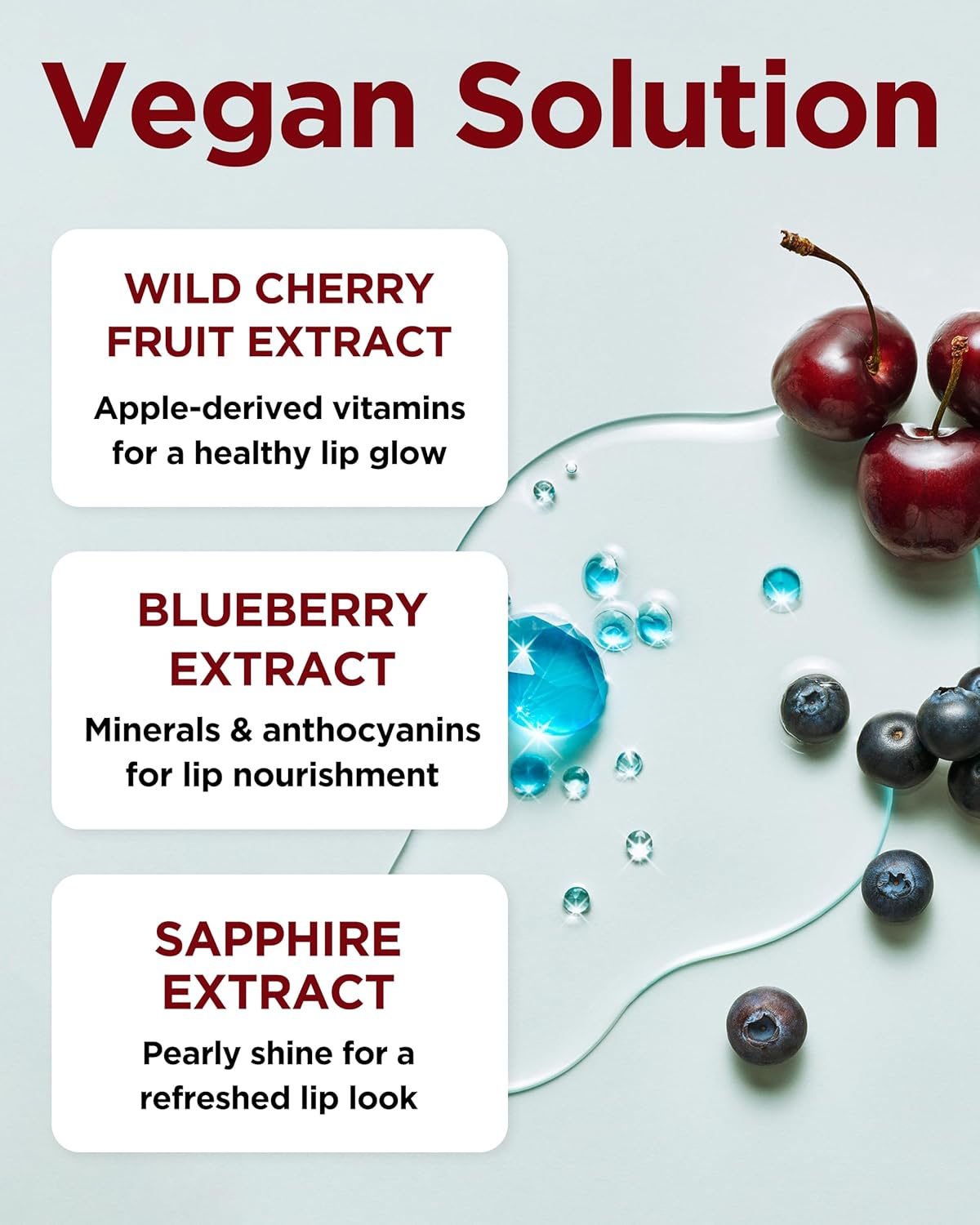 TOCOBO Juicy Berry Plumping Lip Oil 03 Black Cherry | Vegan Hydrating Lip Oil with Plant Oils | High Shine, Non-Sticky Gloss for All Skin Tones – 0.12 fl.oz