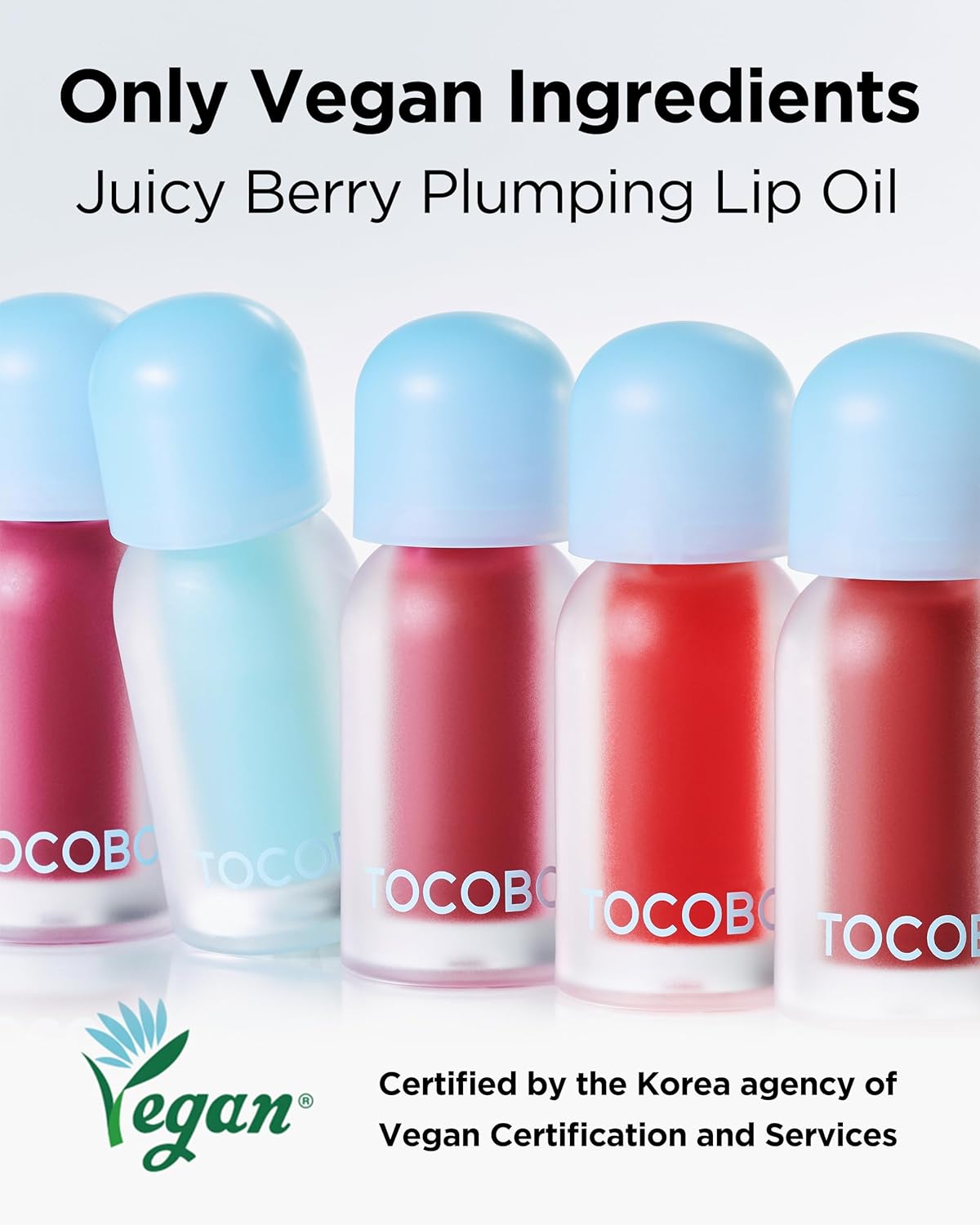 TOCOBO Juicy Berry Plumping Lip Oil 03 Black Cherry | Vegan Hydrating Lip Oil with Plant Oils | High Shine, Non-Sticky Gloss for All Skin Tones – 0.12 fl.oz