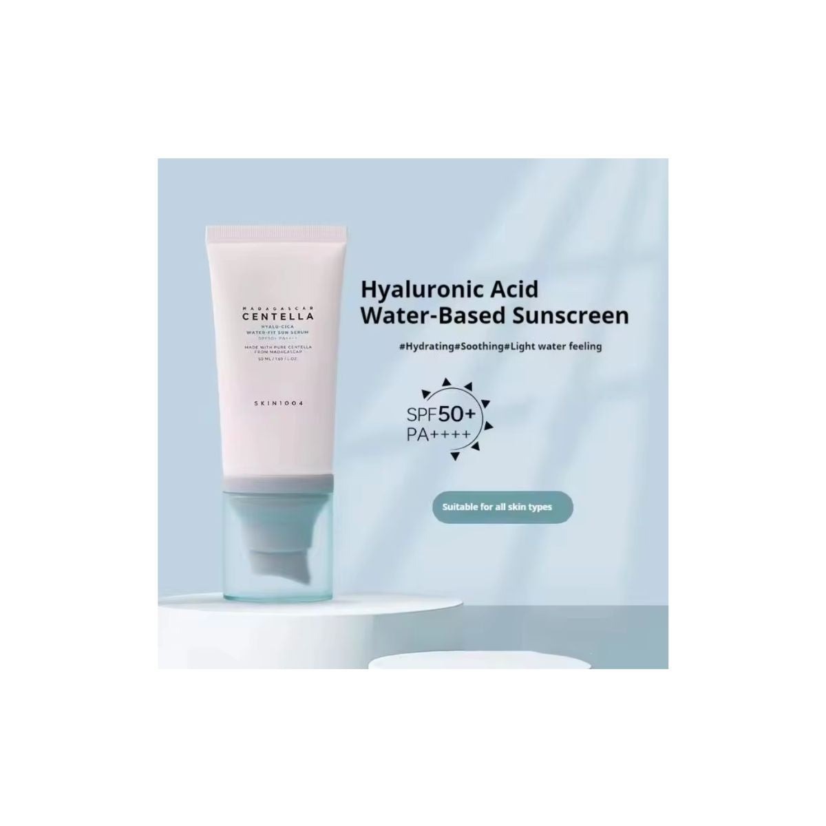 SKIN1004 Hyalu-Cica Water-Fit Sun Serum SPF50+ PA++++/ 1PACK - Hydrating, Soothing, UV Protection