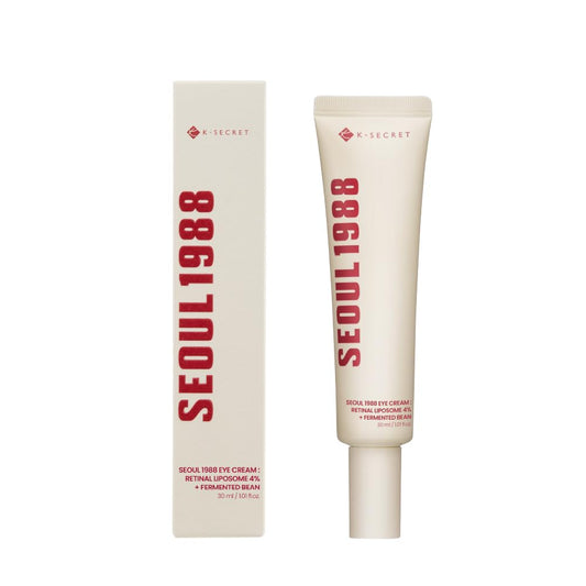 KSECRET SEOUL 1988 Eye Cream with 4% Retinal Liposome & Fermented Bean for Wrinkles Dark Circles Lightweight Hyaluronic Acid Moisturizer Niacinamide 30ml - Pigmentation