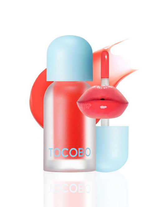 TOCOBO Juicy Berry Plumping Lip Oil 03 Black Cherry | Vegan Hydrating Lip Oil with Plant Oils | High Shine, Non-Sticky Gloss for All Skin Tones – 0.12 fl.oz