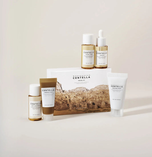 SKIN1004 Madagascar Centella 5-Piece Skincare Travel Kit - Hydrating and Soothing Care for All Skin Types esBeauty